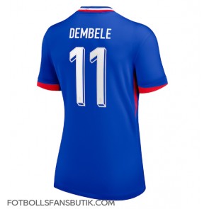 Frankrike Ousmane Dembele #11 Replika Hemmatröja Damer EM 2024 Kortärmad